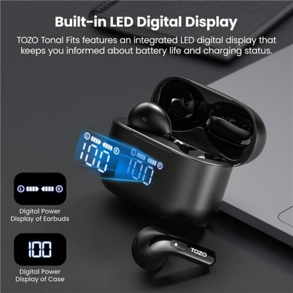 Wireless Earbuds Bluetooth 5.3 Waterproof 44H Battery Noise Cancelling Mic - Picture 2 of 7